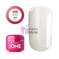 Gel UV Base One Silcare metalic Snow 5 ml